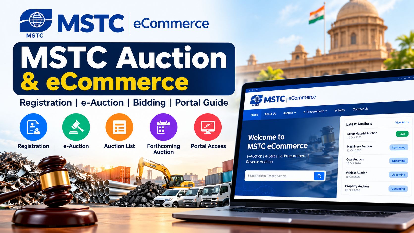 MSTC Auction & eCommerce: Registration, e-Auction, Bidding & Portal Guide