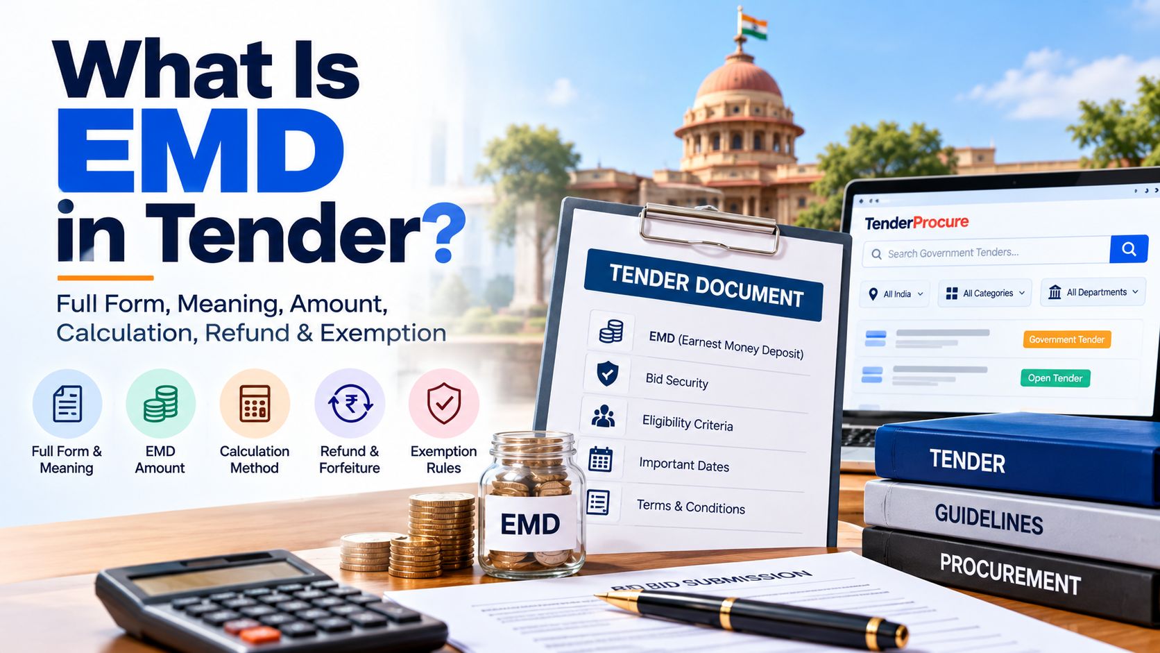 What Is EMD in Tender? EMD Full Form, Meaning, Amount & Refund