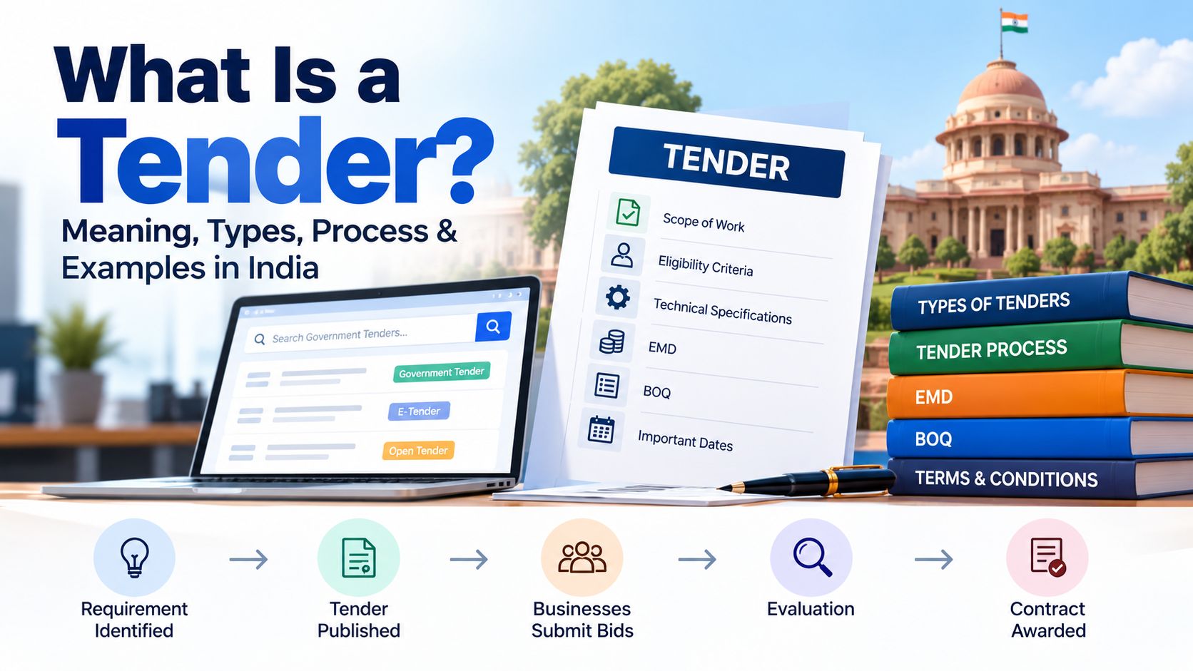 What Is a Tender? Meaning, Types, Process & Examples in India